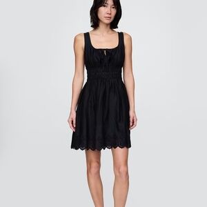 Gap Linen-Blend Smocked Mini Dress XL TALL